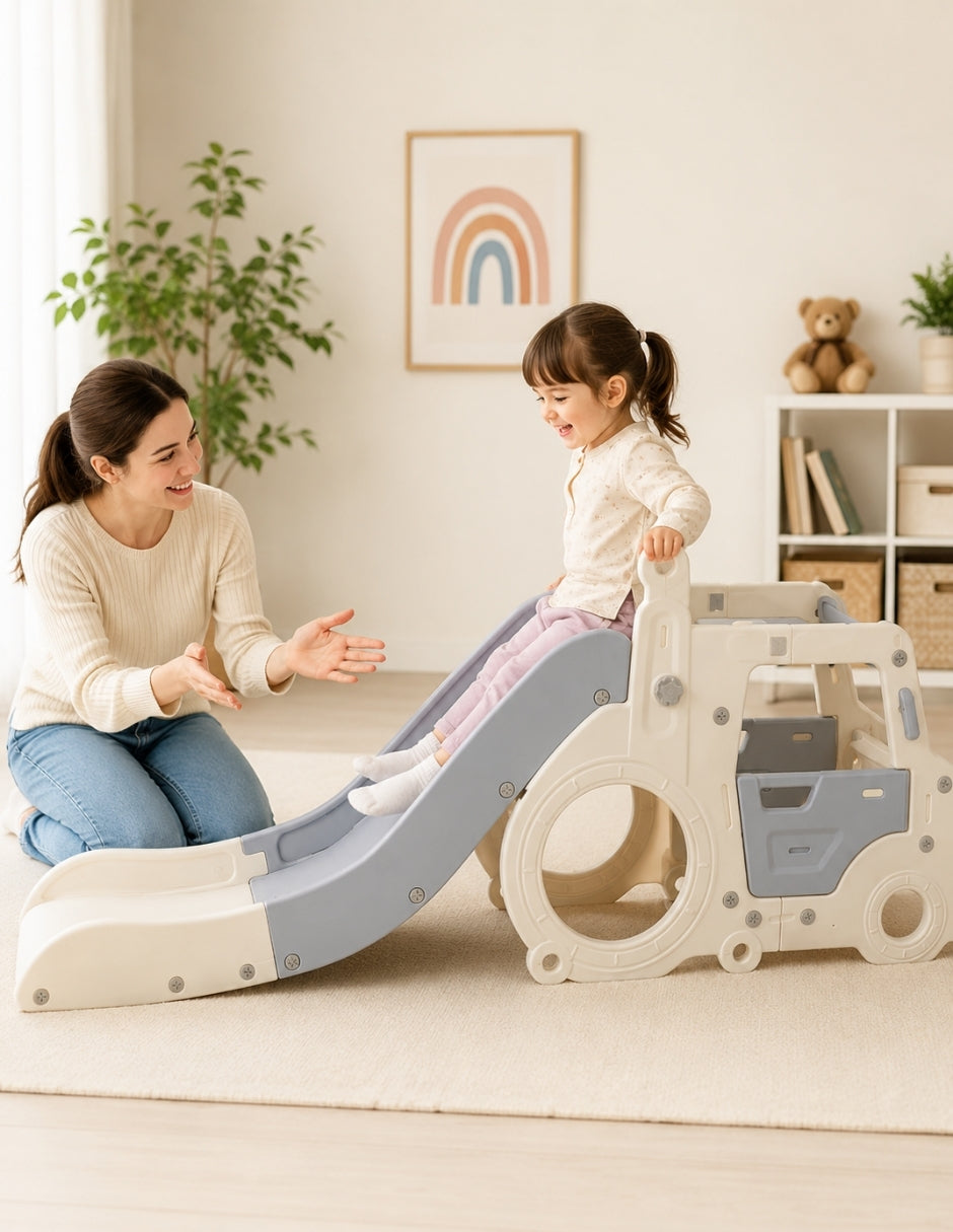 PINGÜE® Outdoors Camión Multijuegos con Túnel y Resbaladilla 202 cm