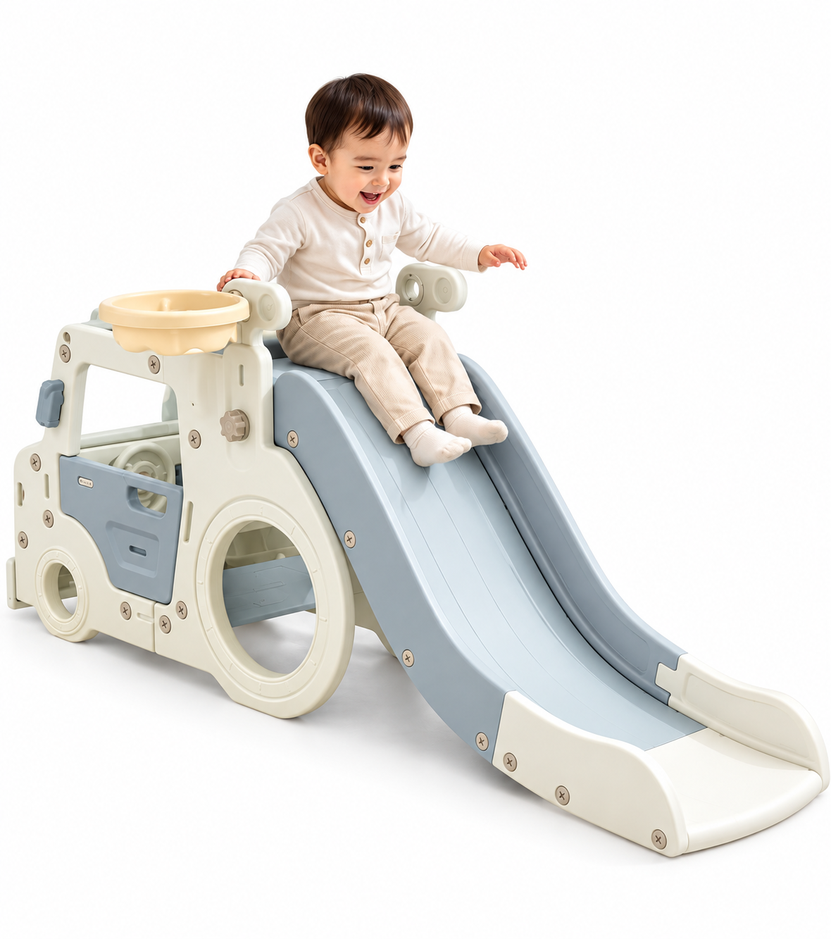 PINGÜE® Outdoors Camión Multijuegos con Túnel y Resbaladilla 202 cm