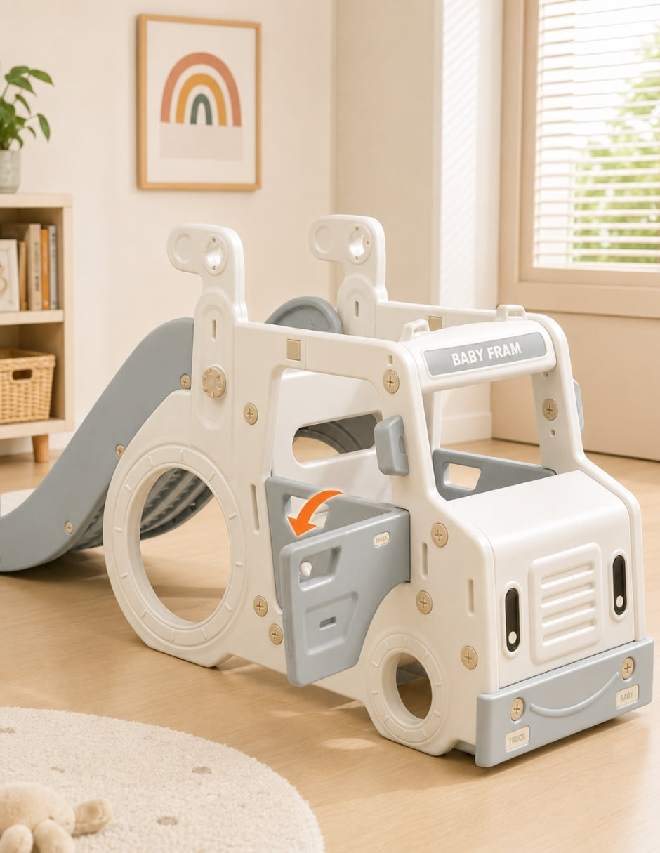 PINGÜE® Outdoors Camión Multijuegos con Túnel y Resbaladilla 202 cm