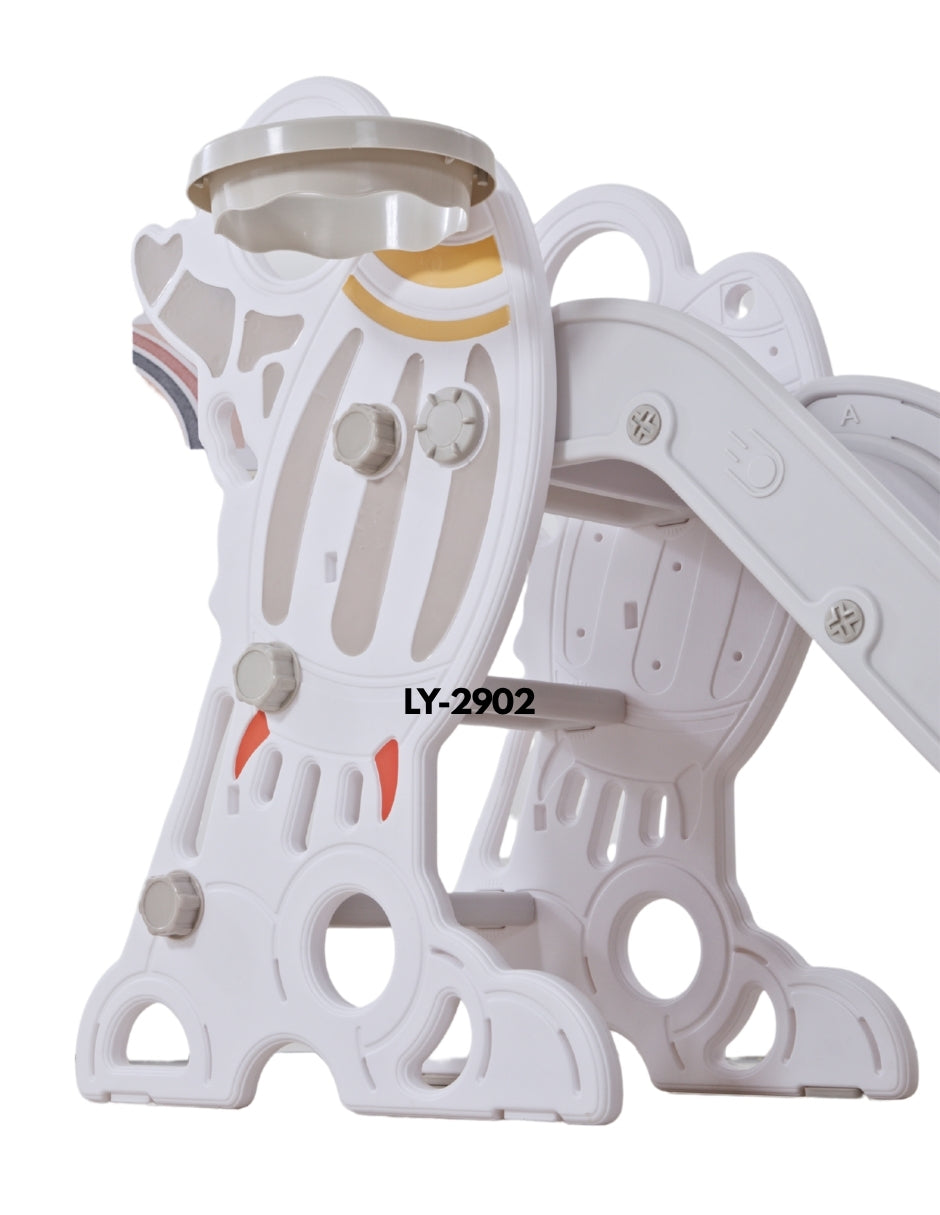 PINGÜE® Outdoors Resbaladilla Infantil 2 en 1 Cohete Espacial con Canasta