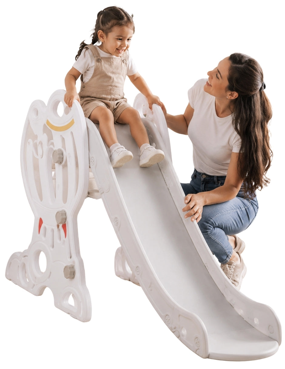 PINGÜE® Outdoors Resbaladilla Infantil 2 en 1 Cohete Espacial con Canasta