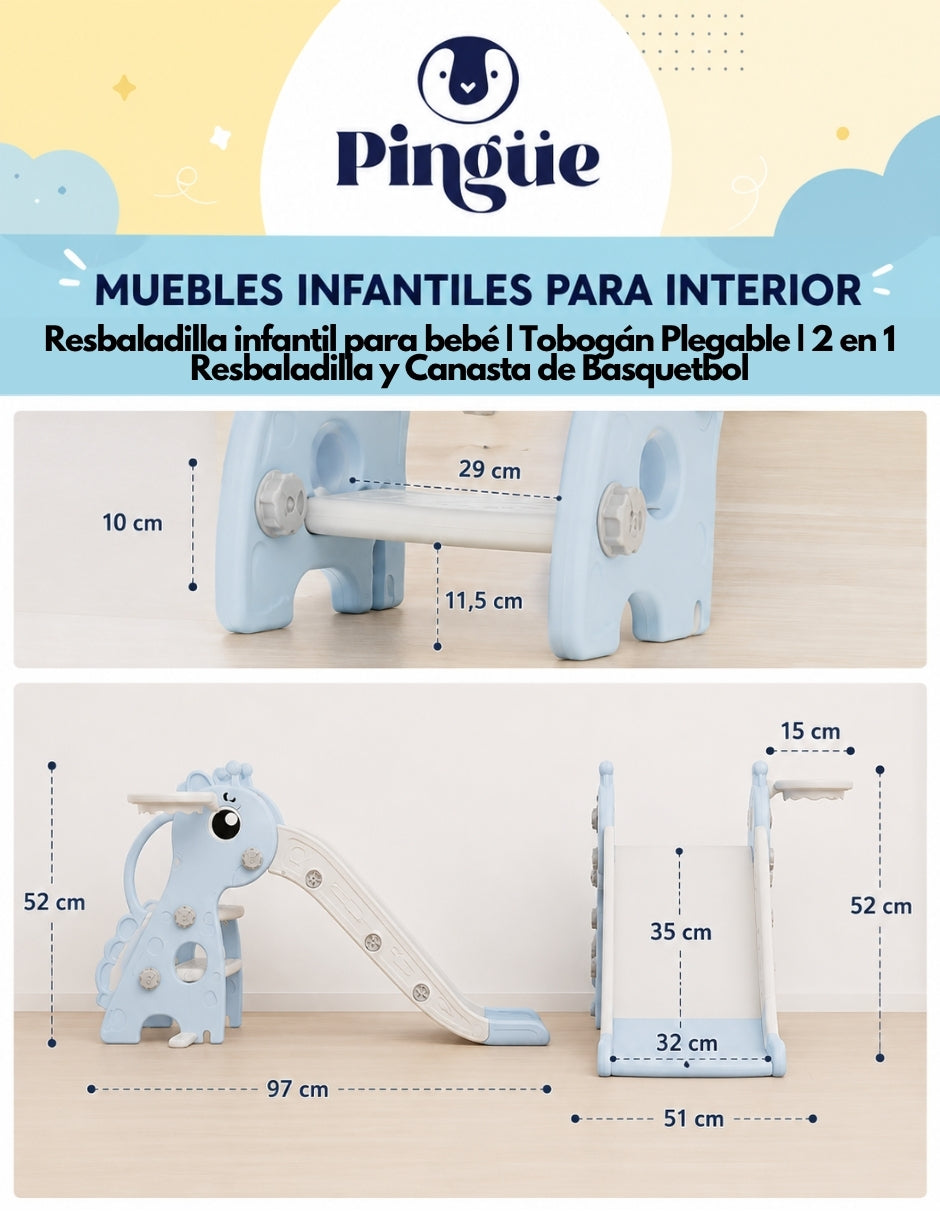 PINGÜE® Outdoors Resbaladilla Infantil Plegable Jirafa 97 cm