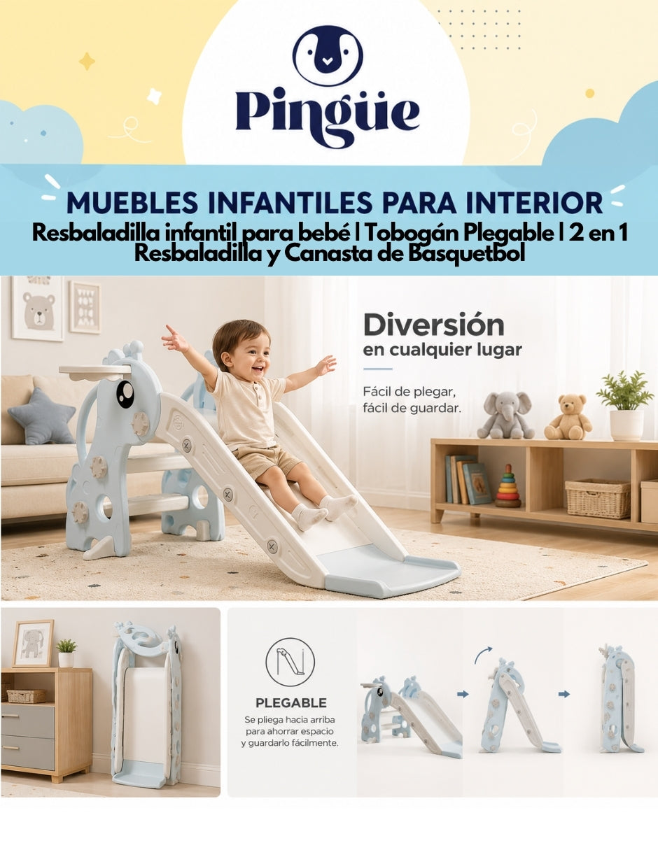PINGÜE® Outdoors Resbaladilla Infantil Plegable Jirafa 97 cm