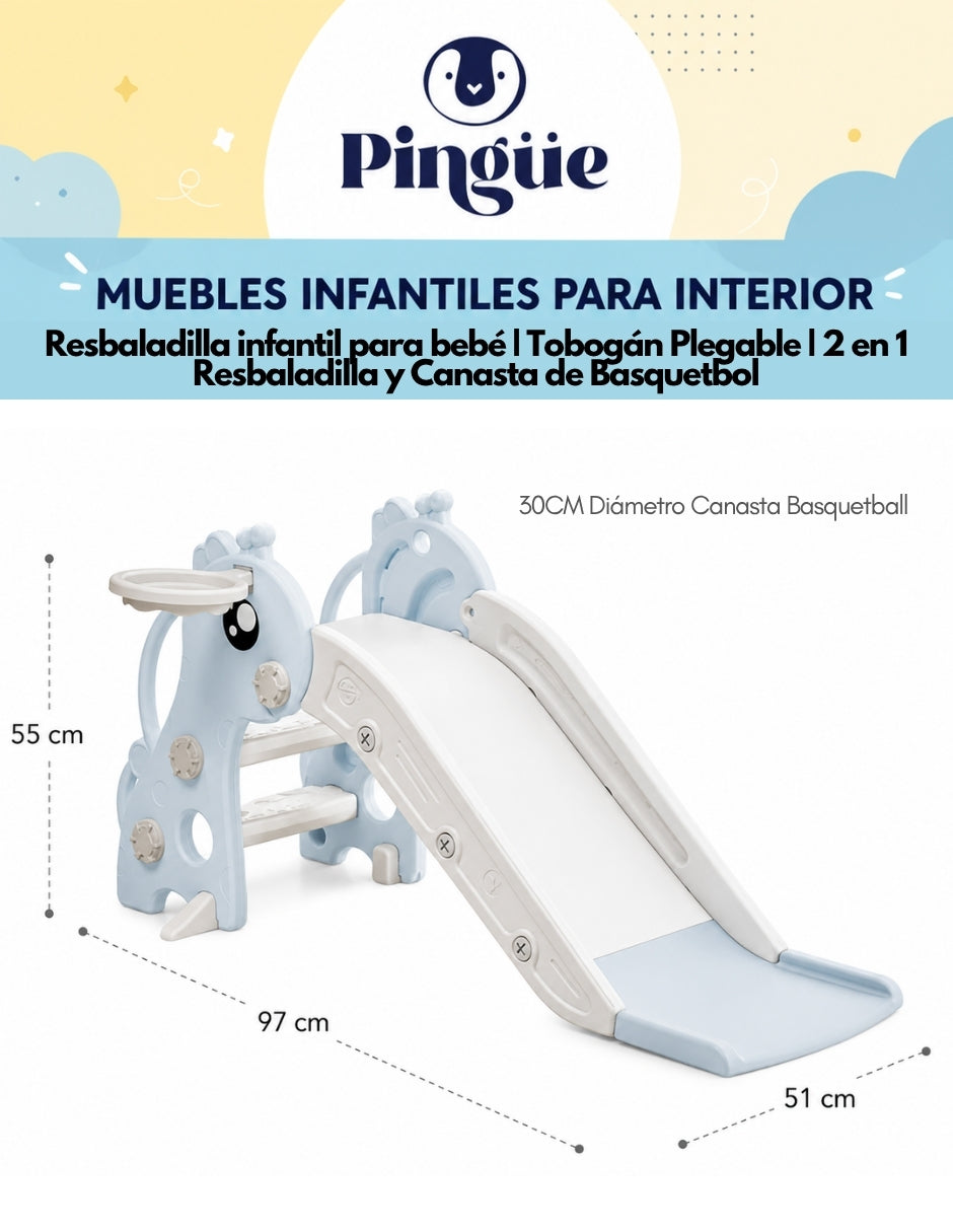 PINGÜE® Outdoors Resbaladilla Infantil Plegable Jirafa 97 cm
