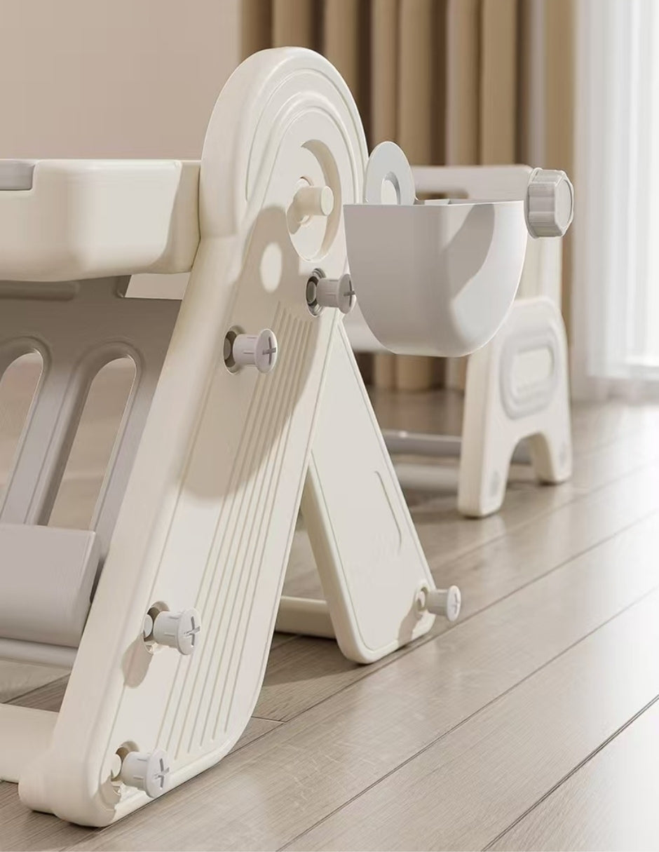 PINGÜE® Escritorio y Silla Infantil 3 en 1 con Mesa para Bloques y Almacenamiento