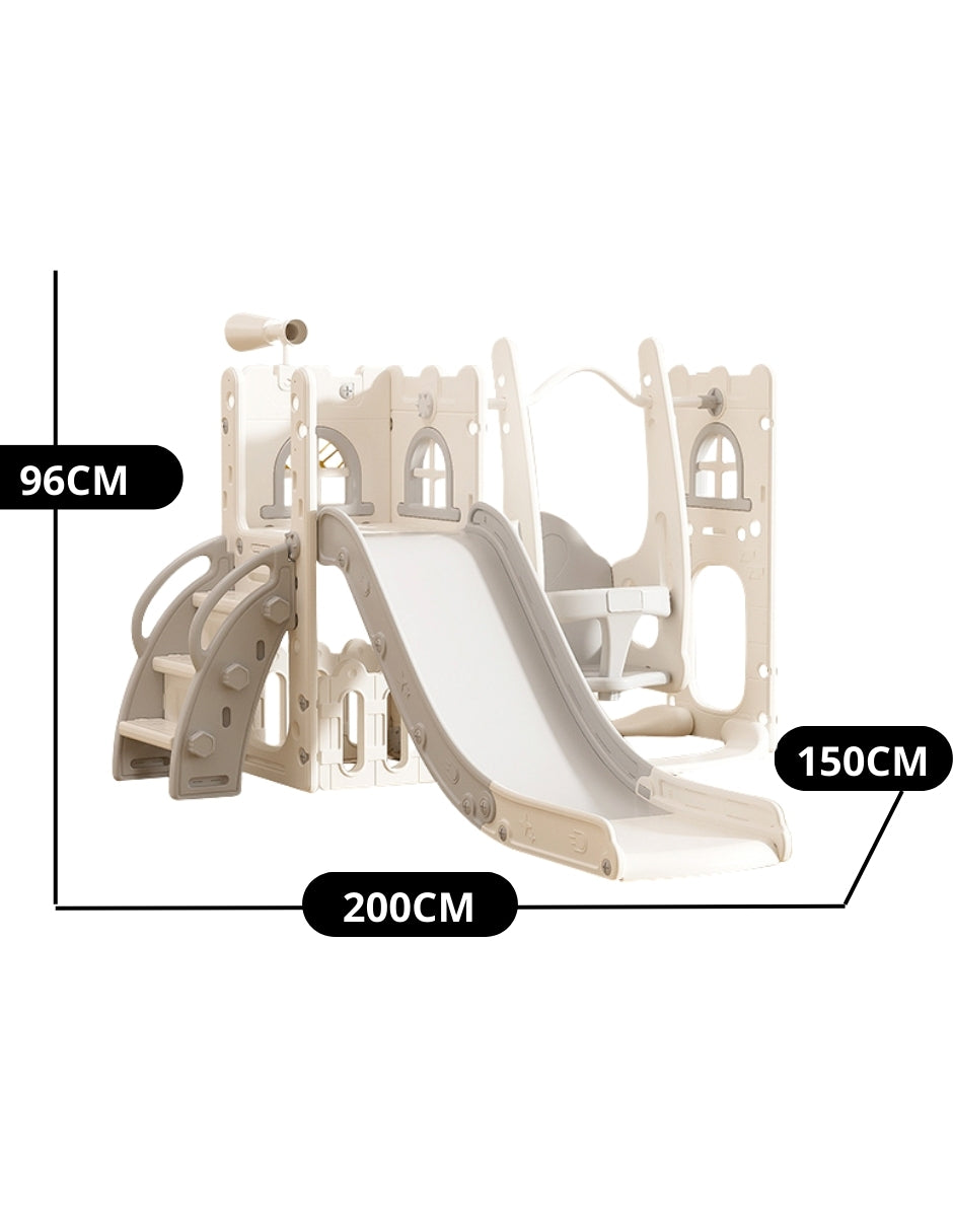 PINGÜE® In-Outdoors | Parque Multijuegos para interiores 2 en 1 | Resbaladilla y Columpio | Parque infantil interior y exterior| Juguetes para Niños | Fabricado con HDPE | Tamaño 200 x 150 x 96 cm