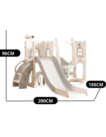 PINGÜE® In-Outdoors | Parque Multijuegos para interiores 2 en 1 | Resbaladilla y Columpio | Parque infantil interior y exterior| Juguetes para Niños | Fabricado con HDPE | Tamaño 200 x 150 x 96 cm