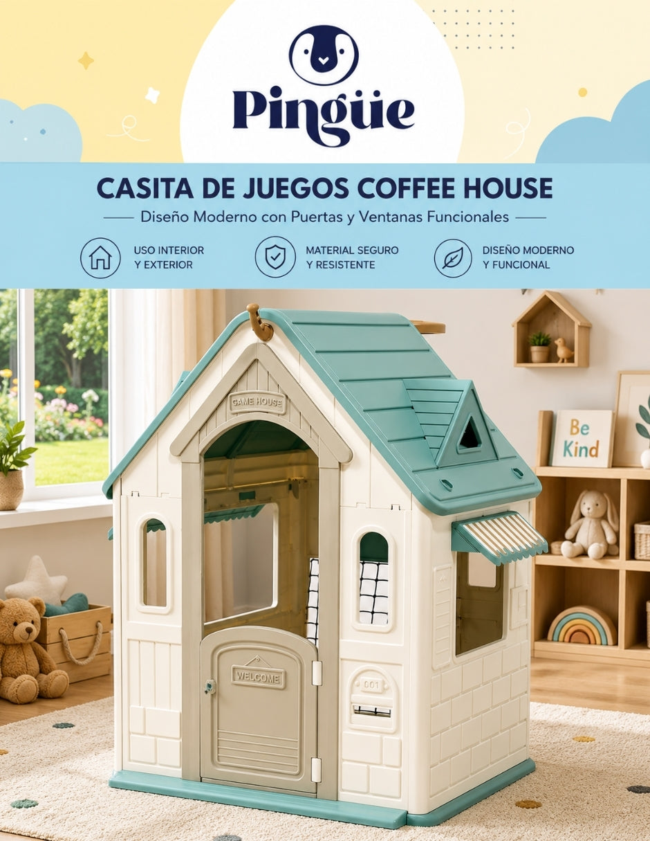 PINGÜE® Outdoors Casita de Juegos Coffee House 89 × 88 × 107 cm