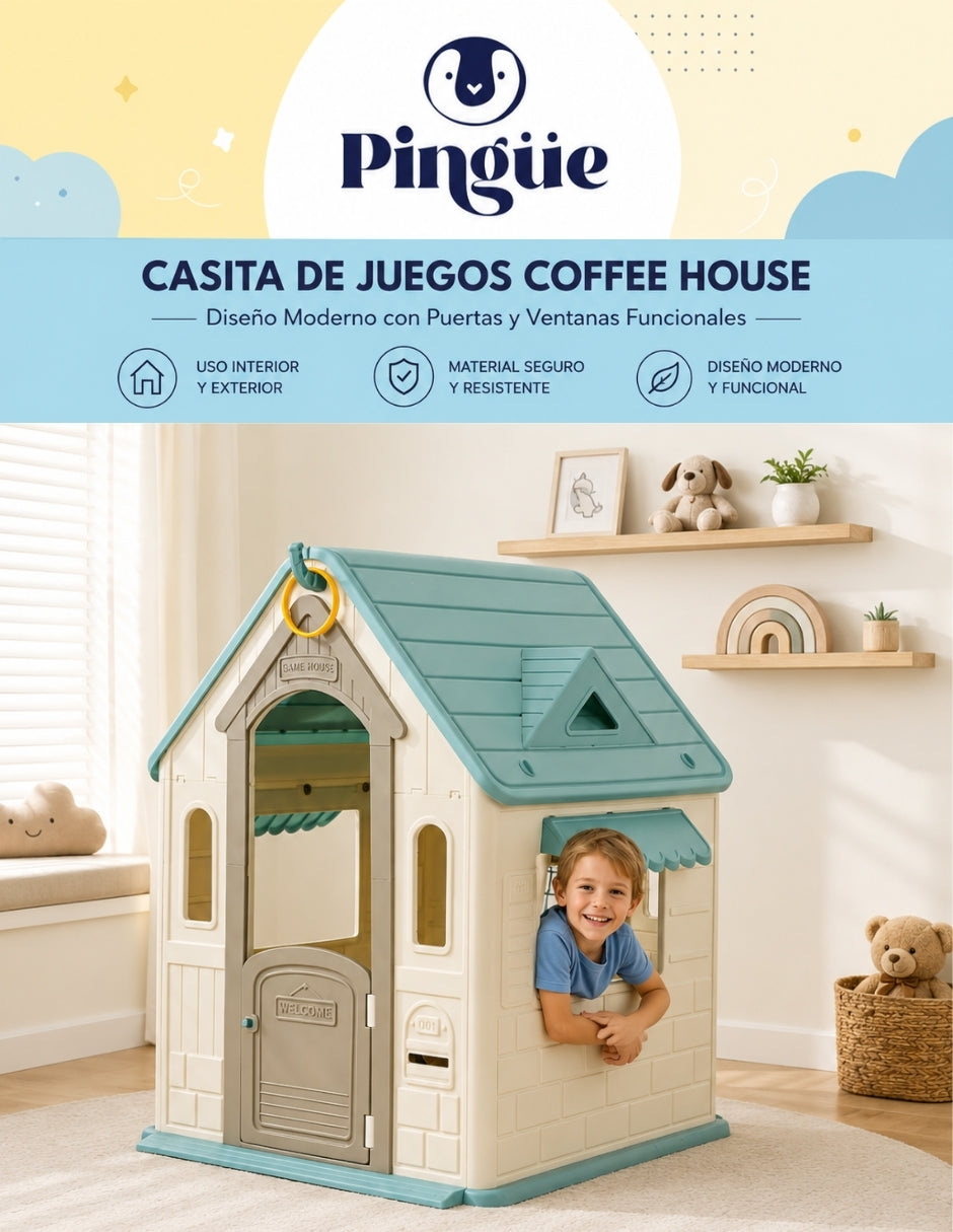 PINGÜE® Outdoors Casita de Juegos Coffee House 89 × 88 × 107 cm