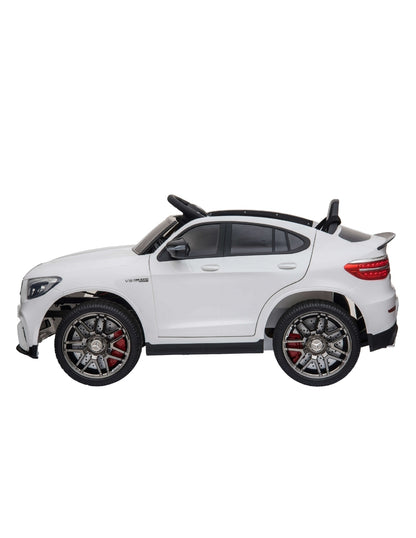 PINGÜE® Montable Eléctrico Niños Mercedes Benz®  AMG GLC63S COUPE Licencia Oficial | Control Remoto 2.4 GHz | Batería 12V 7AH |8 Km/h | 2 Motores 540 | Luces LED, Música, Radio| WHITE