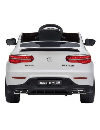 PINGÜE® Montable Eléctrico Niños Mercedes Benz®  AMG GLC63S COUPE Licencia Oficial | Control Remoto 2.4 GHz | Batería 12V 7AH |8 Km/h | 2 Motores 540 | Luces LED, Música, Radio| WHITE