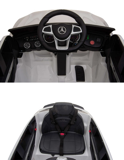 PINGÜE® Montable Eléctrico Niños Mercedes Benz®  AMG GLC63S COUPE Licencia Oficial | Control Remoto 2.4 GHz | Batería 12V 7AH |8 Km/h | 2 Motores 540 | Luces LED, Música, Radio| WHITE