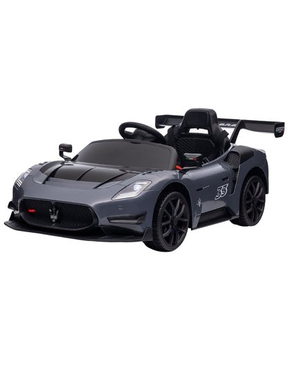 PINGÜE® Montable Eléctrico Niños Maserati® GT2 Licencia Oficial | Control Remoto 2.4 GHz | Batería 12V 4.5AH |8 Km/h | 2 Motores 390 | Luces LED, Música, Radio| GRAY