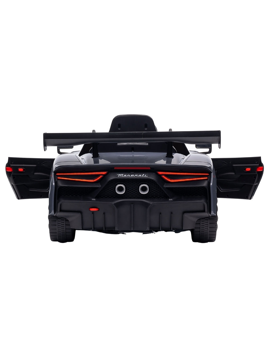 PINGÜE® Montable Eléctrico Niños Maserati® GT2 Licencia Oficial | Control Remoto 2.4 GHz | Batería 12V 4.5AH |8 Km/h | 2 Motores 390 | Luces LED, Música, Radio| GRAY