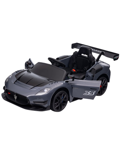 PINGÜE® Montable Eléctrico Niños Maserati® GT2 Licencia Oficial | Control Remoto 2.4 GHz | Batería 12V 4.5AH |8 Km/h | 2 Motores 390 | Luces LED, Música, Radio| GRAY