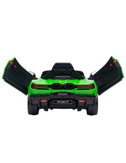 PINGÜE® Montable Eléctrico Niños Lamborghini®  Revuelto Licencia Oficial | Control Remoto 2.4 GHz | Batería 12V 4.5AH |8 Km/h | 2 Motores 390 |Luces LED, Música, Radio| GREEN