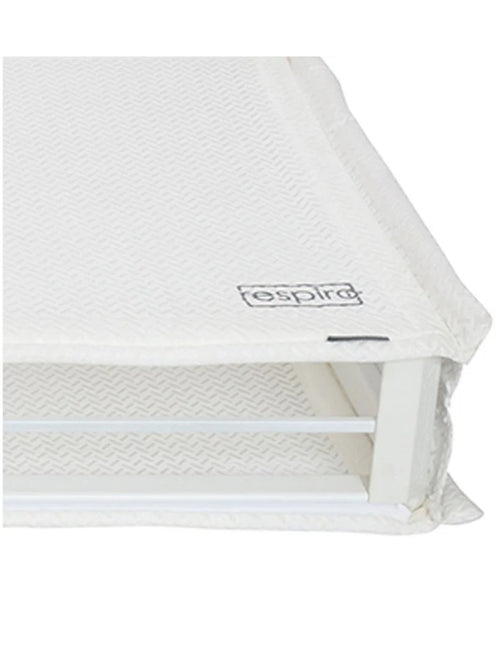 Colchón Respiro® BabyTrend® para Cuna y Cama de Niños | 100% Transpirable, Hipoalergénico, No Tóxico | Evita Chinches y Ácaros | Lavable | Funda Incluida | Blanco