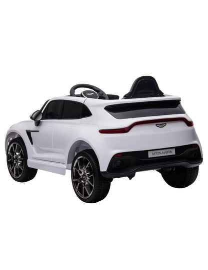 PINGÜE® Montable Eléctrico para Niños| Aston Martin® DBX 707 Licencia Oficial | Control Remoto 2.4Ghz | Batería 12V 4.5AH | USB Música Radio Luz LED | 2 Motor 390| WHITE