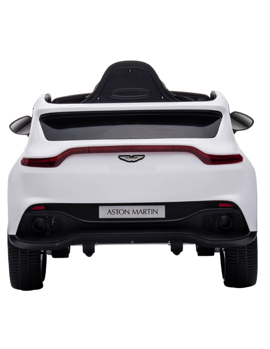 PINGÜE® Montable Eléctrico para Niños| Aston Martin® DBX 707 Licencia Oficial | Control Remoto 2.4Ghz | Batería 12V 4.5AH | USB Música Radio Luz LED | 2 Motor 390| WHITE