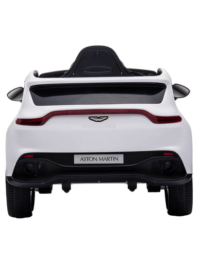PINGÜE® Montable Eléctrico para Niños| Aston Martin® DBX 707 Licencia Oficial | Control Remoto 2.4Ghz | Batería 12V 4.5AH | USB Música Radio Luz LED | 2 Motor 390| WHITE