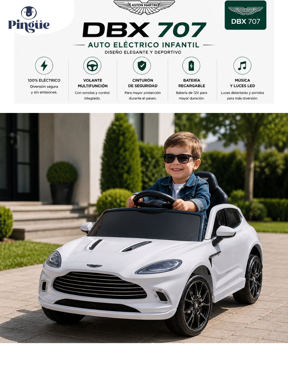 PINGÜE® Aston Martin® Montable Eléctrico 12V con Control Remoto
