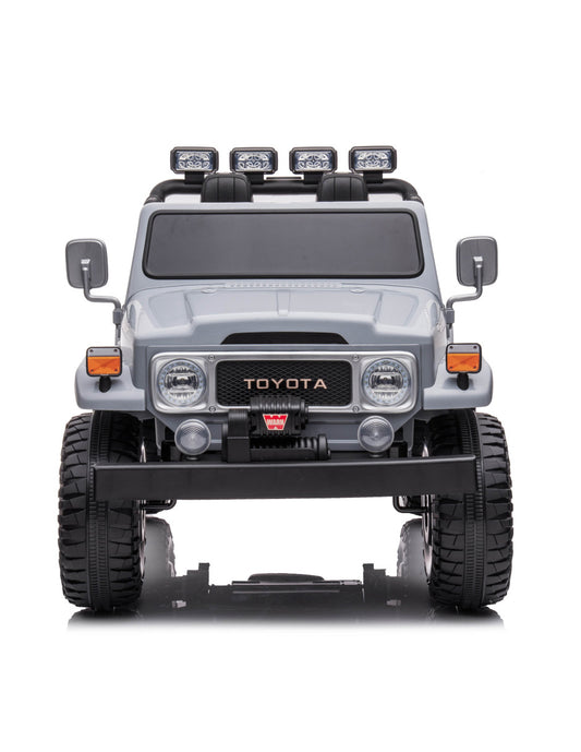 PINGÜE® Montable Eléctrico Niños Toyota® FJ-40 Land Cruiser®  Licencia Oficial | Control Remoto 2.4 GHz, 24V, Luces LED, Música, Radio | 2 Motores |