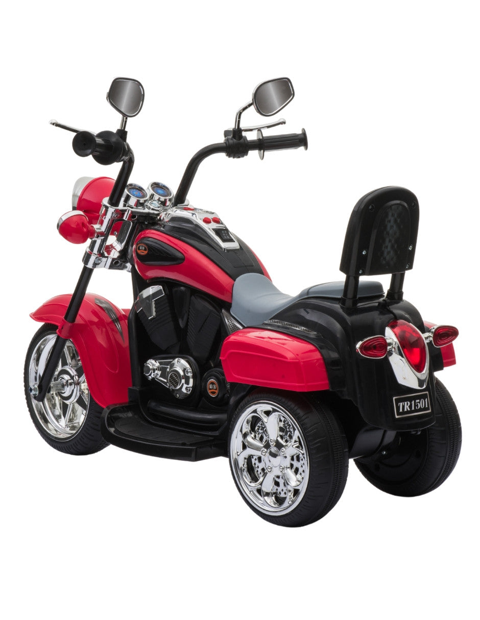 PINGÜE® Motocicleta Eléctrica Estilo Chopper Harley Davidson | Batería 6V, Avance/Atrás, Ruedas Traseras Motorizadas | Seguro y Divertido | ATV/Todo Terreno