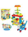 PINGÜE® - Set a escala Supermercado para niños con Luces y Sonidos | Incluye 70 Piezas de accesorios | Incluye Mostrador de Supermercado, Caja Registradora, Carrito de Compras, Báscula, Scanner, Abarrotes y Alimentos | Luces, Sonidos y Voz