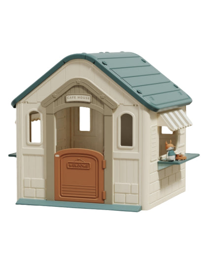 PINGÜE® Outdoors | Casita de Juegos para niños de Interior y Exterior | Modelo Coffee House | Diseño Moderno con Puertas y Ventanas Funcionales | Juguetes Niño y Niña | Tamaño 89 x 88 x 107 cm