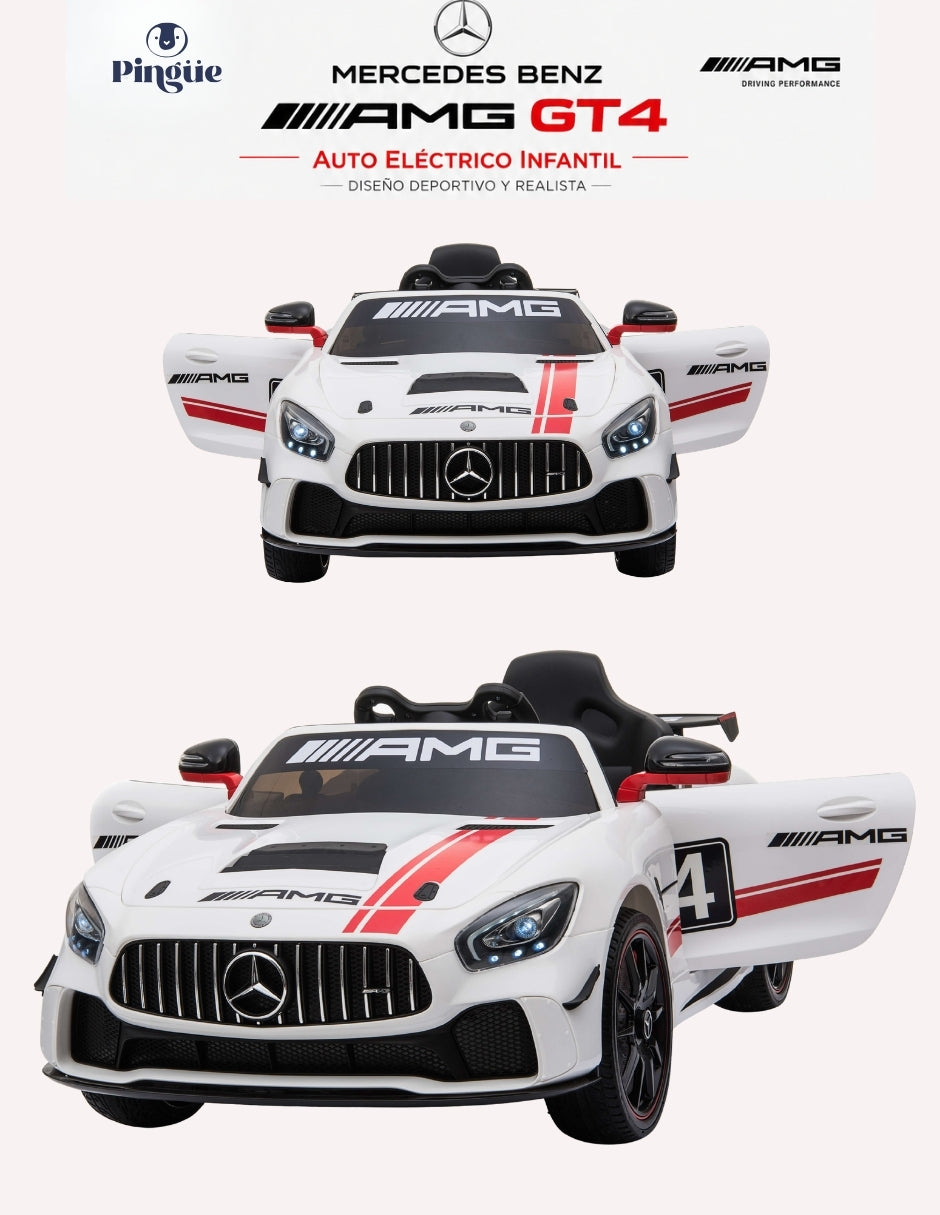 PINGÜE® Mercedes-Benz® AMG GT4 Montable Eléctrico 12V con Control Remoto