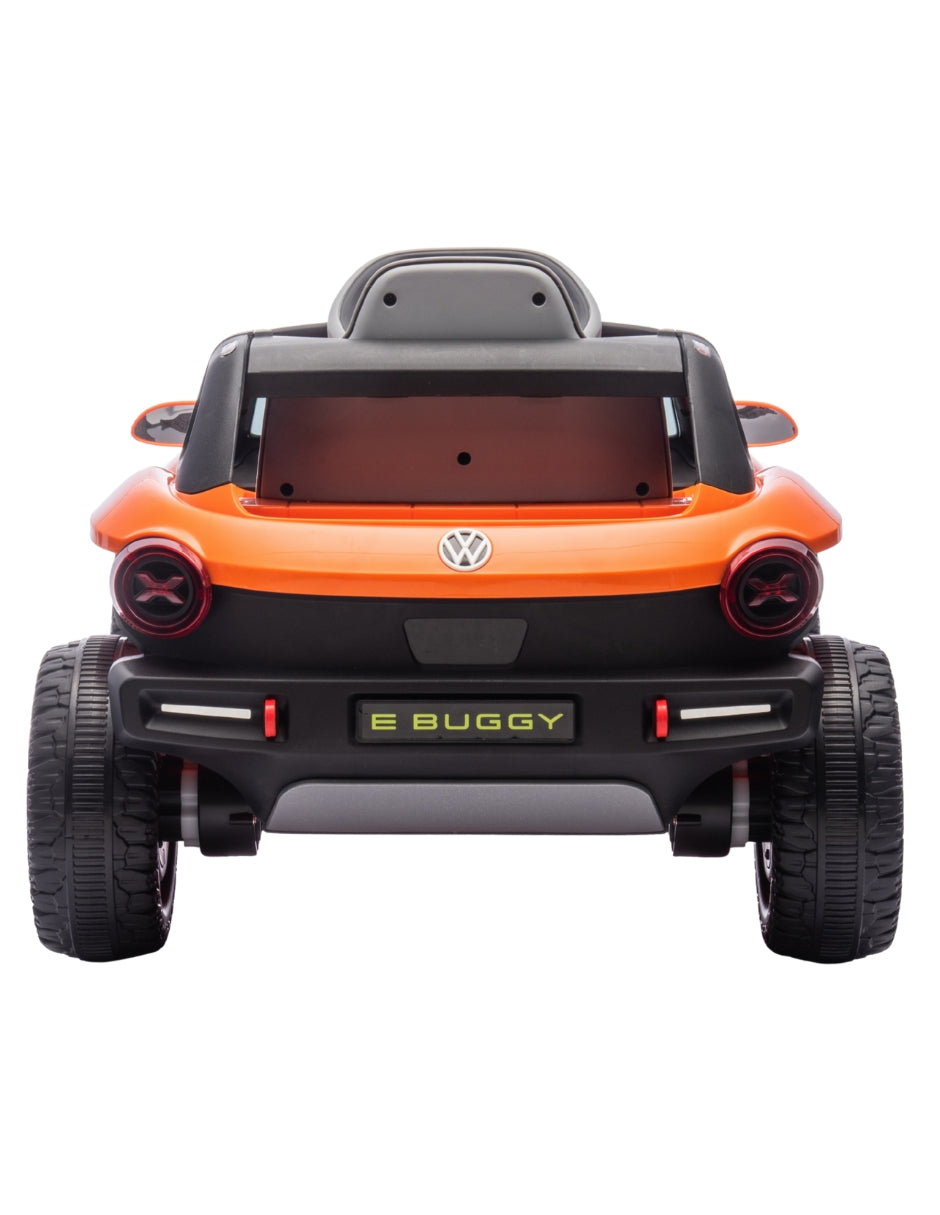 PINGÜE® Montable Eléctrico Niños Volkswagen® E Buggy®  Licencia Oficial | Control Remoto 2.4 GHz | Batería 12V 4.5AH |8 Km/h | 2 Motores 25W |Luces LED, Música, Radio| ORANGE