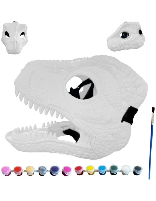 PINGÜE® Dino Jurassic World | Máscara Dinosaurio Velociraptor DYI | Pintable y Personalizable | Juguete de Disfraces para Niños | Juguetes Niños y Niñas | Roleplay (Copia)