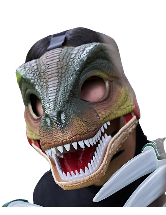 PINGÜE® Dino Jurassic World | Máscara Dinosaurio Velociraptor  | Juguete de Disfraces para Niños | Juguetes Niños y Niñas | Roleplay