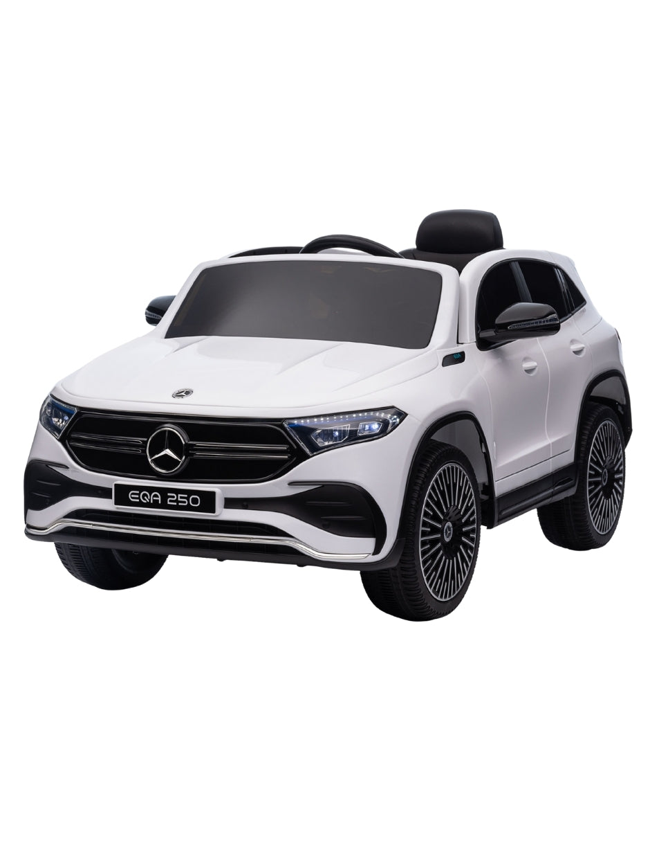 PINGÜE® Montable Eléctrico para Niños| Mercedes-Benz® EQA 250 Licencia Oficial | Control Remoto 2.4Ghz | Batería 12V 4.5AH | USB Música Radio Luz LED | 2 Motor 25W | WHITE