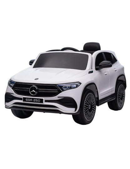 PINGÜE® Montable Eléctrico para Niños| Mercedes-Benz® EQA 250 Licencia Oficial | Control Remoto 2.4Ghz | Batería 12V 4.5AH | USB Música Radio Luz LED | 2 Motor 25W | WHITE