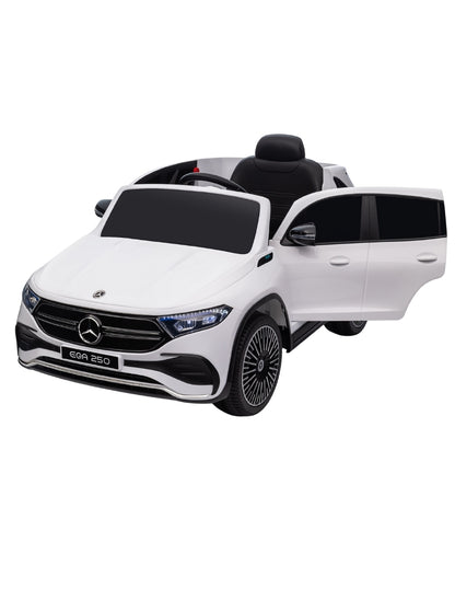 PINGÜE® Montable Eléctrico para Niños| Mercedes-Benz® EQA 250 Licencia Oficial | Control Remoto 2.4Ghz | Batería 12V 4.5AH | USB Música Radio Luz LED | 2 Motor 25W | WHITE